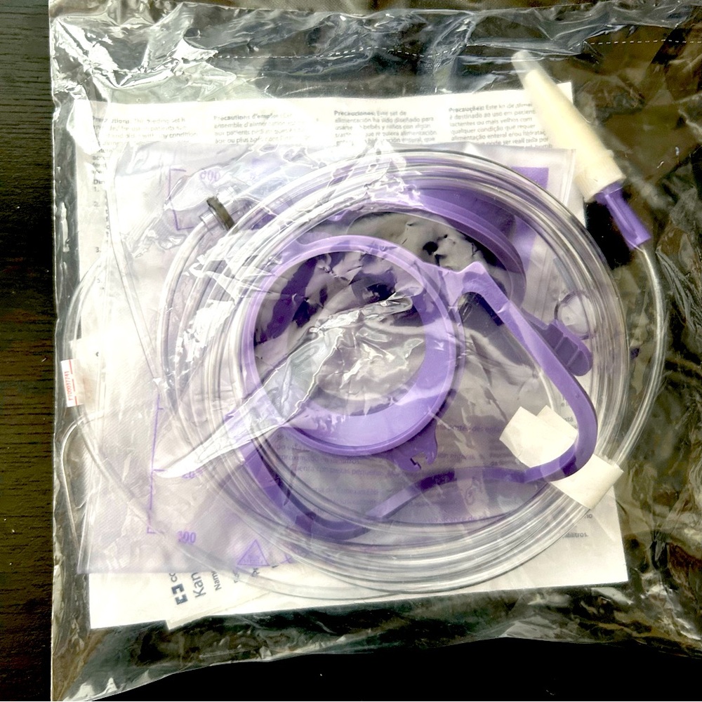 NEW Covidien Kangaroo Epump Set Anti-free Flow 1000ml w/flush bag Medical